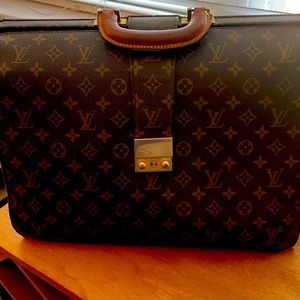 Rare Vintage Louis Vuitton Serviette Fermoir Briefcase